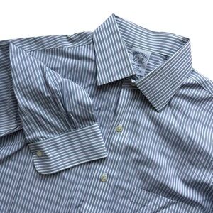 Brooks Brothers Regent Button Shirt 15.5 No Iron Supima Nautical Coastal